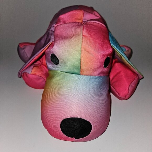 Justice Microbead Puppy Dog Plush Floppy Heart Peace Sign Pink Purple Blue Green - Picture 2 of 11